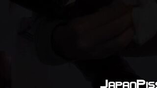 Four Japanese girls urinating publicly in a steamy scene
