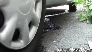 Real Japanese amateurs filmed peeing all around town