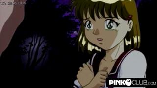 Teen Japanese cartoon losing virginity to Italian sound