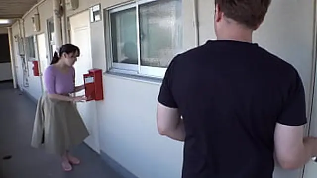 Big-boobed lady in lite clothes on the porch gets fucked as she shakes